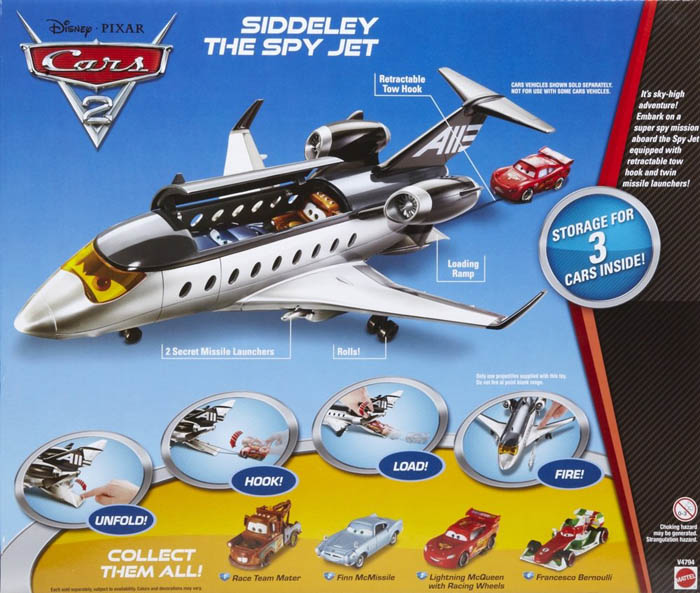 Сиддели - шпионский реактивный самолет из мф Тачки 2 игрушка